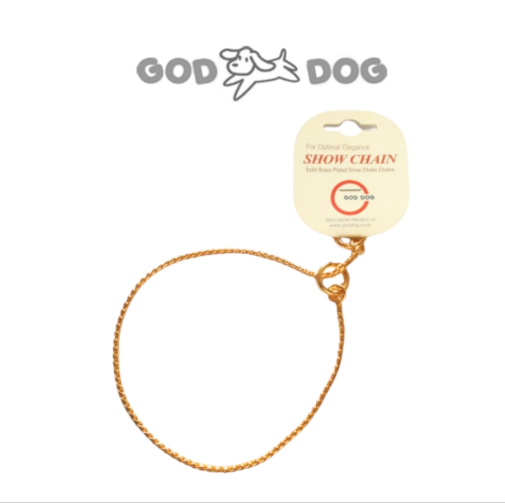 Gold Dog Confirmation Obedience Show Chain 30" Hex Chain